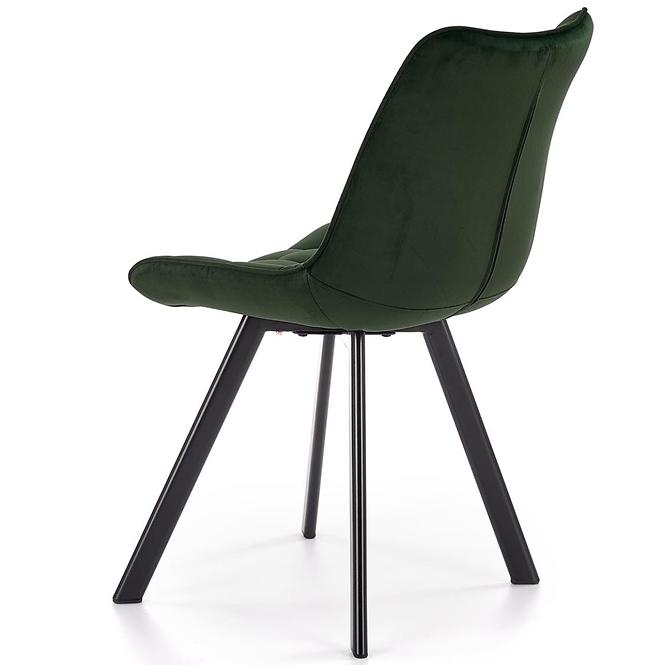 Stolička K332 Velvet/Kov Tmavozelený