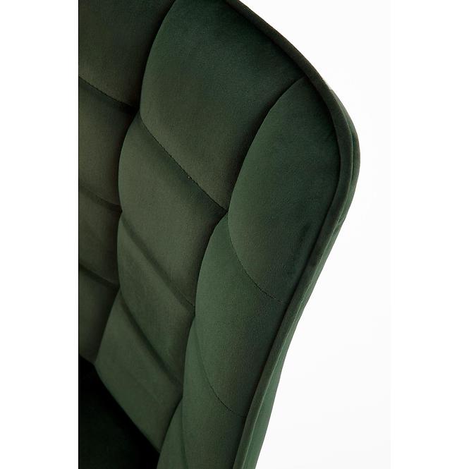 Stolička K332 Velvet/Kov Tmavozelený