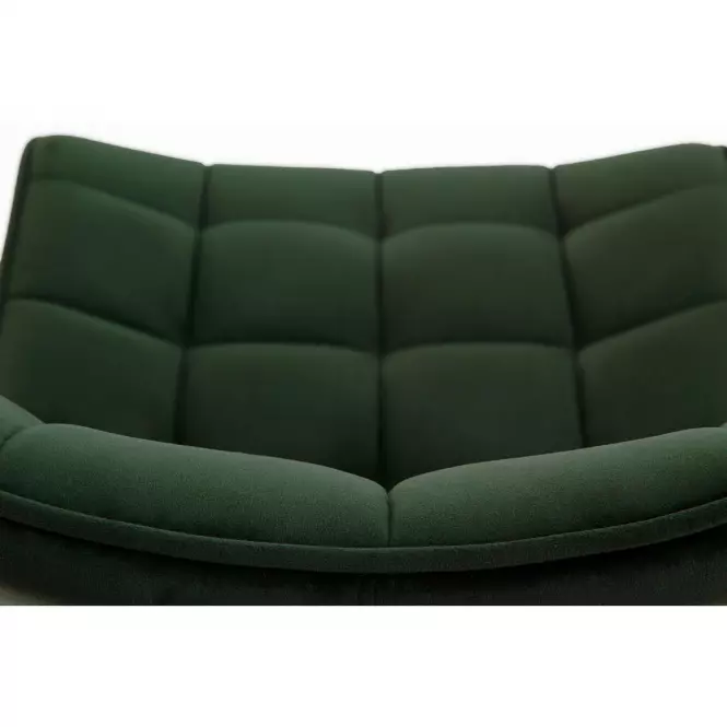 Stolička K332 Velvet/Kov Tmavozelený