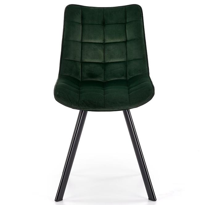 Stolička K332 Velvet/Kov Tmavozelený