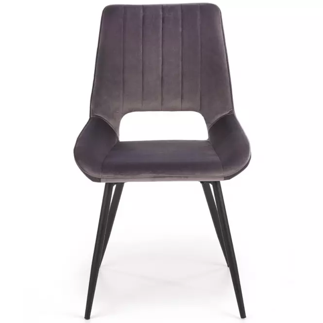 Stolička K404 Velvet/Kov Šedá