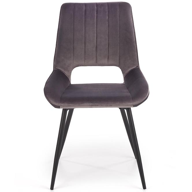 Stolička K404 Velvet/Kov Šedá