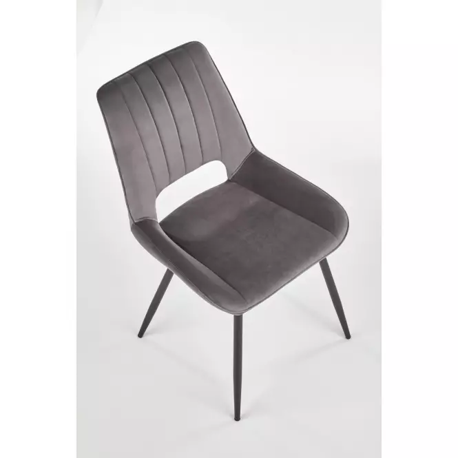 Stolička K404 Velvet/Kov Šedá