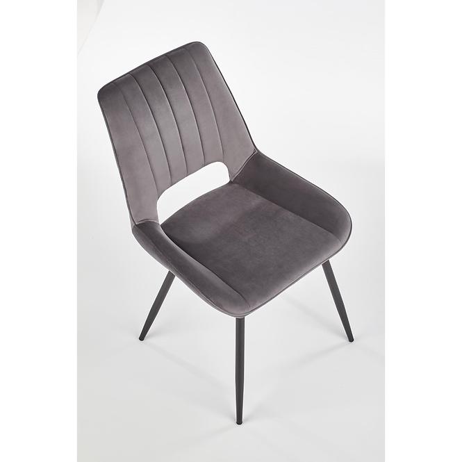 Stolička K404 Velvet/Kov Šedá