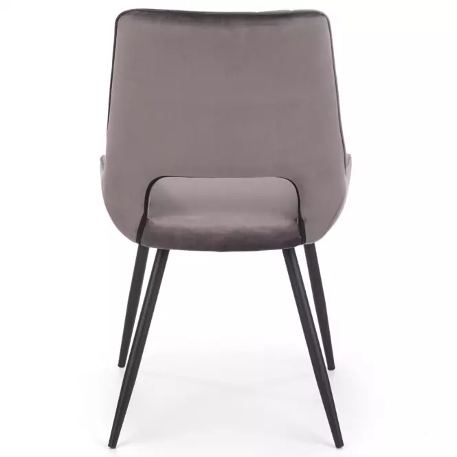 Stolička K404 Velvet/Kov Šedá