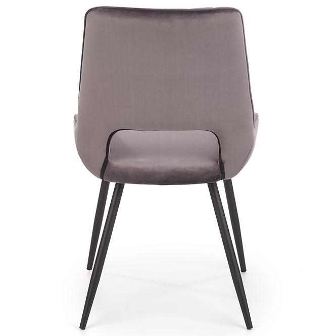 Stolička K404 Velvet/Kov Šedá