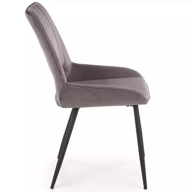 Stolička K404 Velvet/Kov Šedá