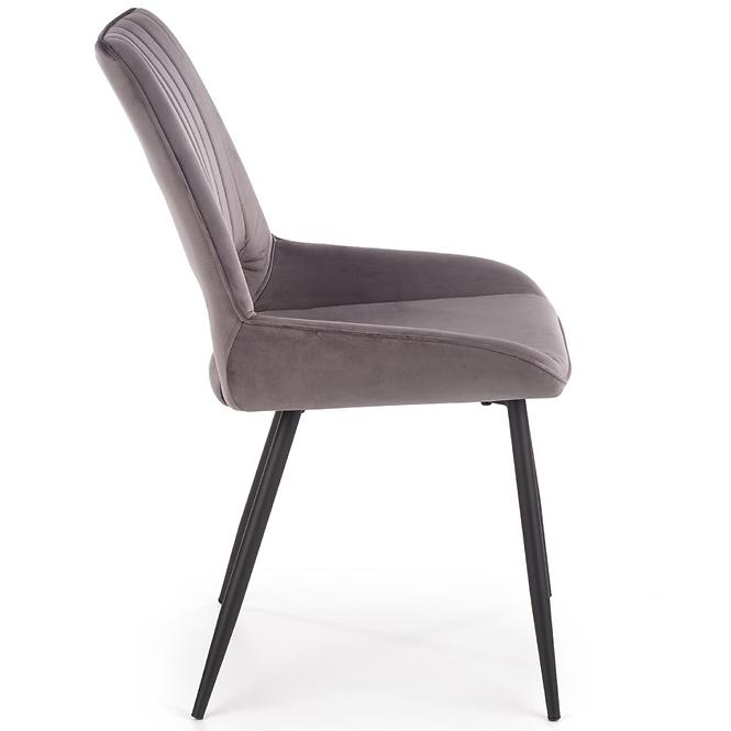 Stolička K404 Velvet/Kov Šedá