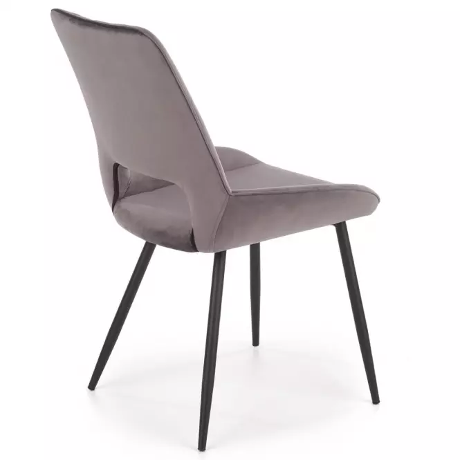 Stolička K404 Velvet/Kov Šedá