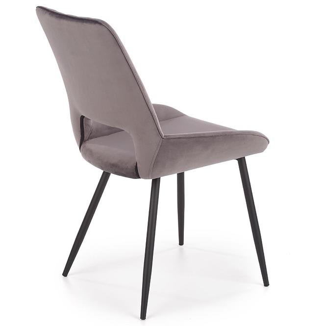 Stolička K404 Velvet/Kov Šedá
