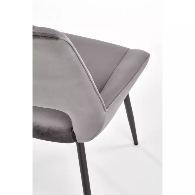 Stolička K404 Velvet/Kov Šedá