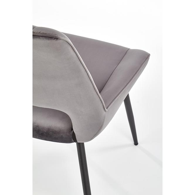 Stolička K404 Velvet/Kov Šedá