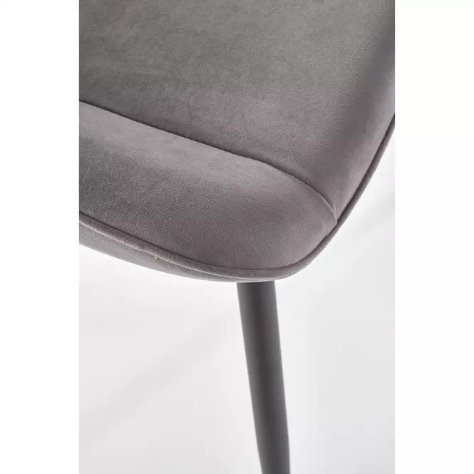 Stolička K404 Velvet/Kov Šedá
