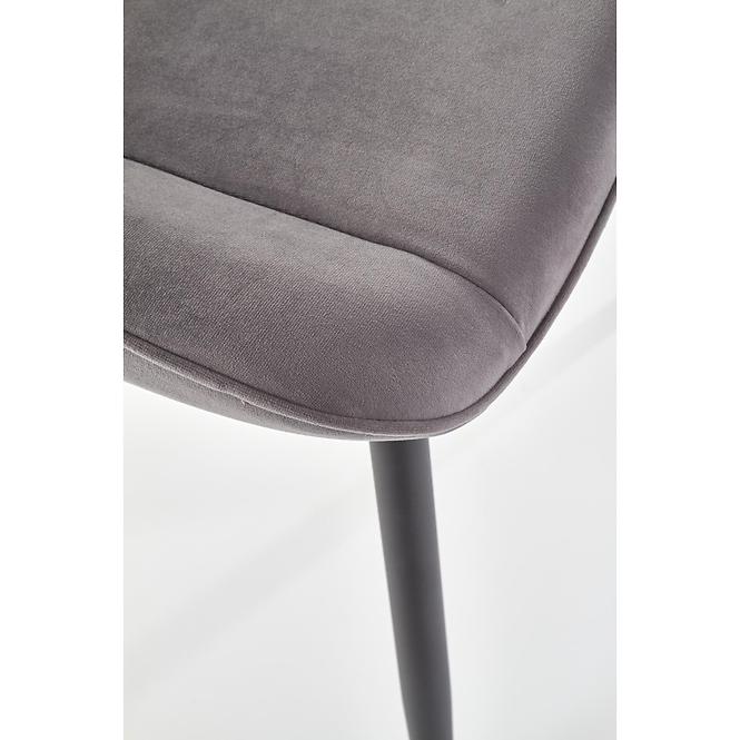 Stolička K404 Velvet/Kov Šedá