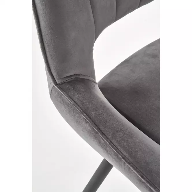 Stolička K404 Velvet/Kov Šedá