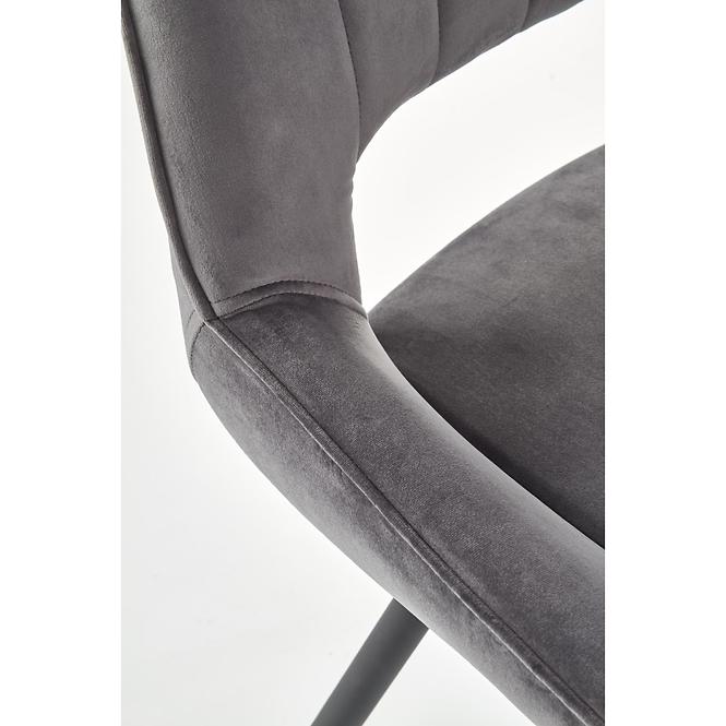 Stolička K404 Velvet/Kov Šedá