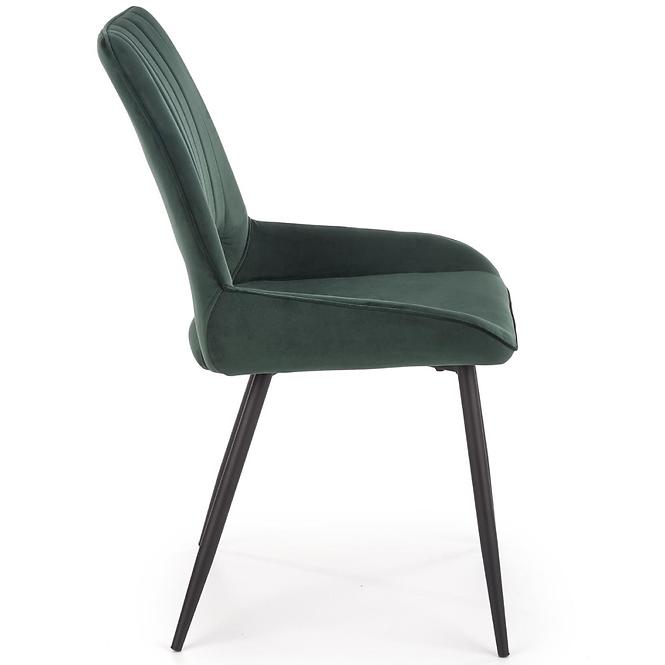 Stolička K404 Velvet/Kov Tmavozelený