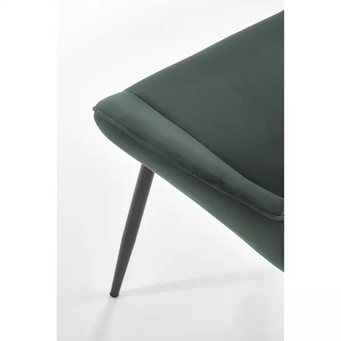 Stolička K404 Velvet/Kov Tmavozelený
