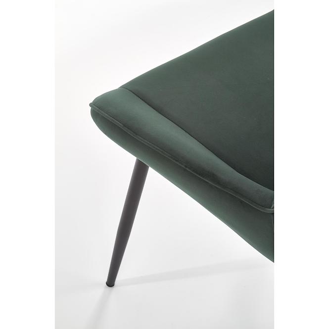 Stolička K404 Velvet/Kov Tmavozelený