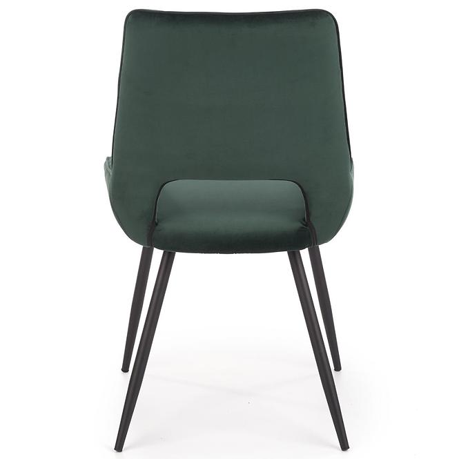 Stolička K404 Velvet/Kov Tmavozelený