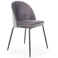 Stolička K314 Velvet/Kov Šedá