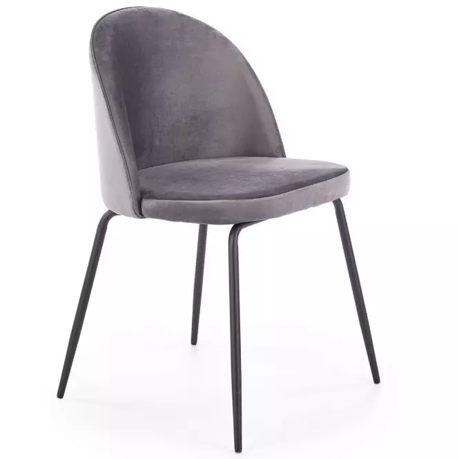 Stolička K314 Velvet/Kov Šedá