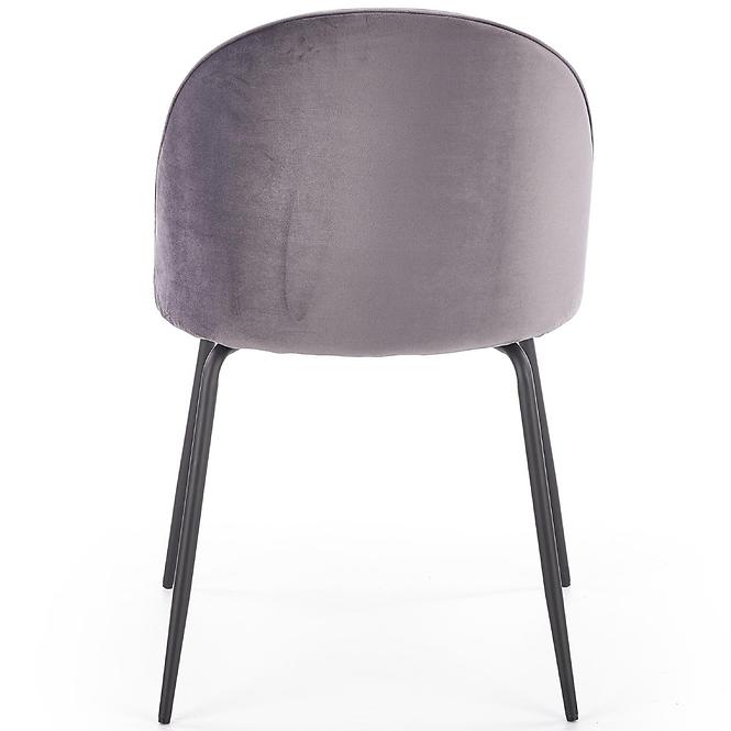 Stolička K314 Velvet/Kov Šedá