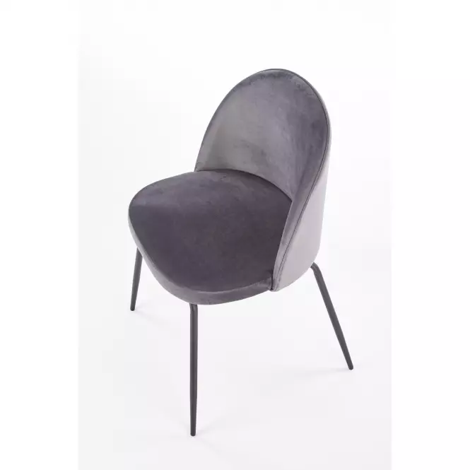 Stolička K314 Velvet/Kov Šedá