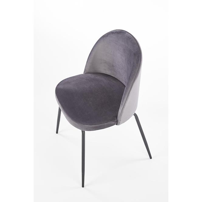 Stolička K314 Velvet/Kov Šedá