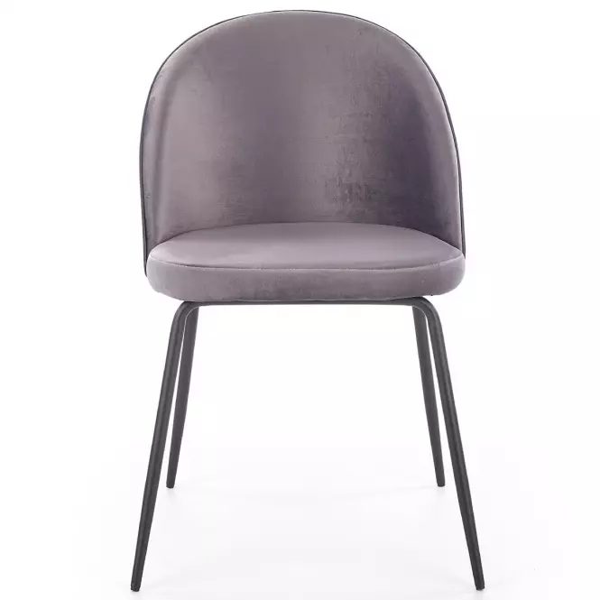Stolička K314 Velvet/Kov Šedá