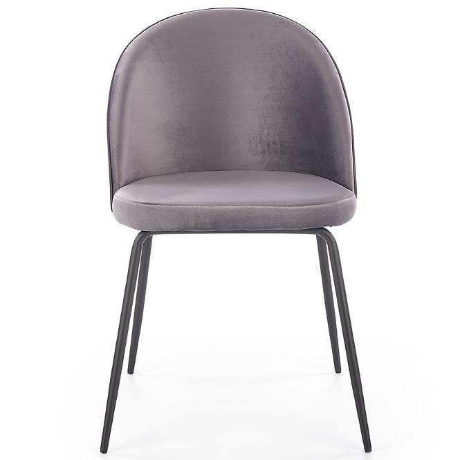 Stolička K314 Velvet/Kov Šedá