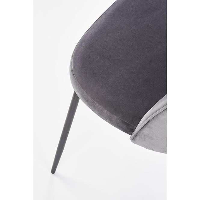 Stolička K314 Velvet/Kov Šedá