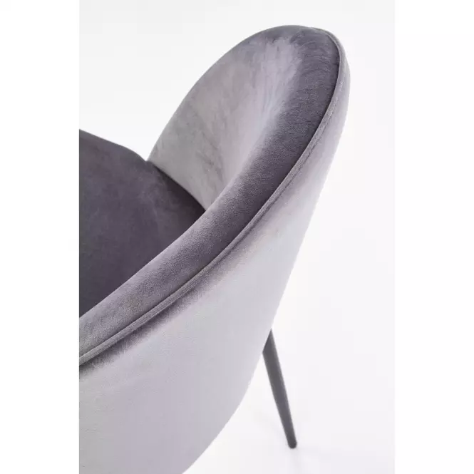 Stolička K314 Velvet/Kov Šedá