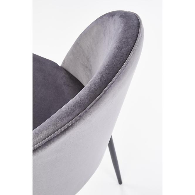 Stolička K314 Velvet/Kov Šedá