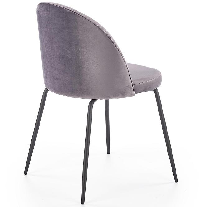 Stolička K314 Velvet/Kov Šedá
