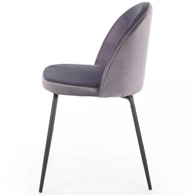 Stolička K314 Velvet/Kov Šedá