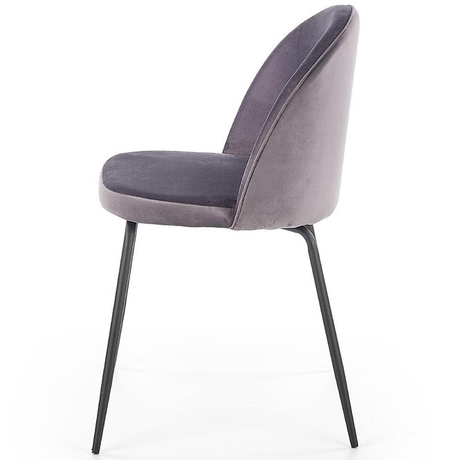 Stolička K314 Velvet/Kov Šedá