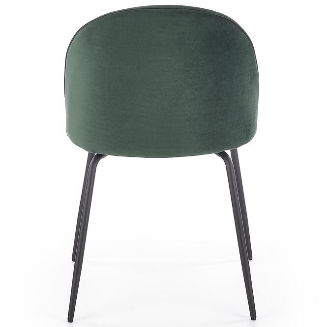 Stolička K314 Velvet/Kov Tmavozelený