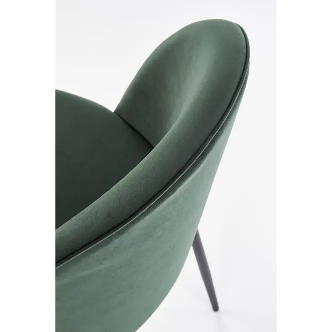 Stolička K314 Velvet/Kov Tmavozelený