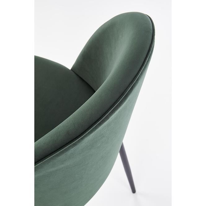 Stolička K314 Velvet/Kov Tmavozelený