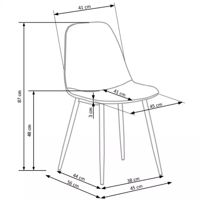 Stolička K417 Velvet/Kov Tmavozelený