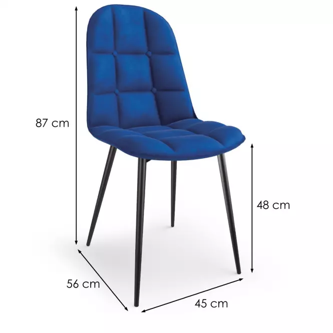 Stolička K417 Velvet/Kov Granát