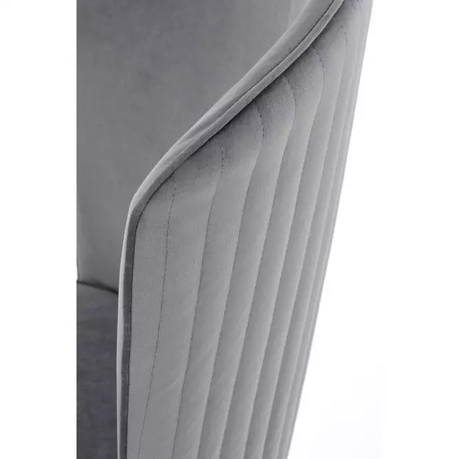 Stolička K446 Velvet/Kov Šedá