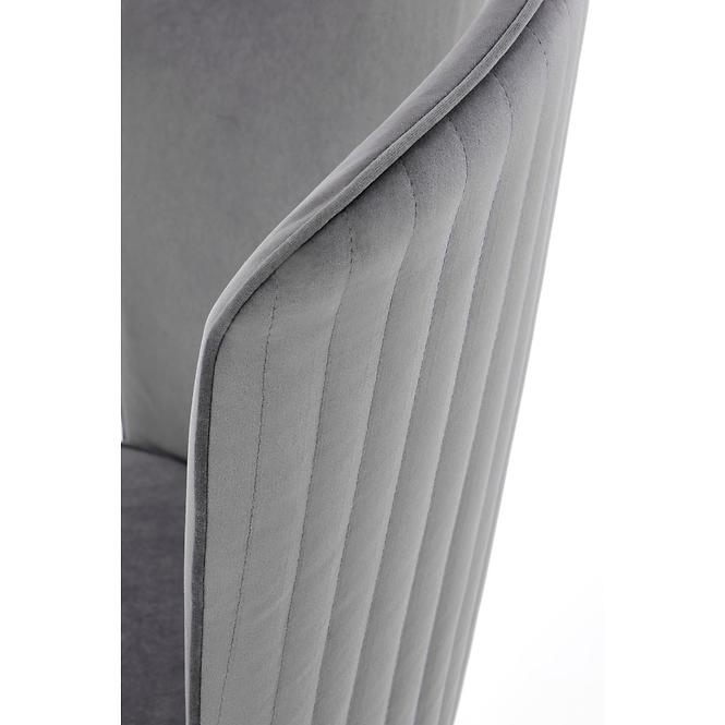 Stolička K446 Velvet/Kov Šedá