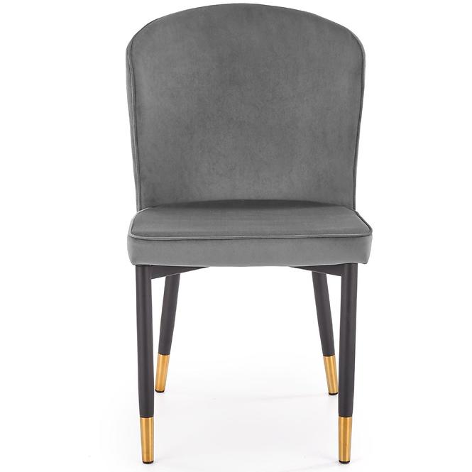 Stolička K446 Velvet/Kov Šedá