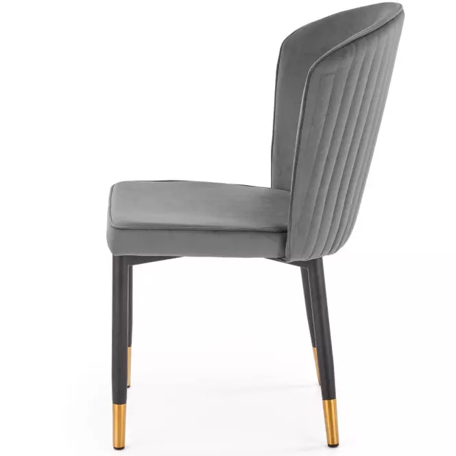 Stolička K446 Velvet/Kov Šedá