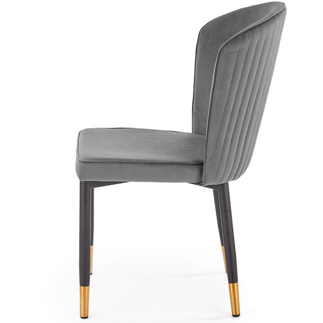 Stolička K446 Velvet/Kov Šedá