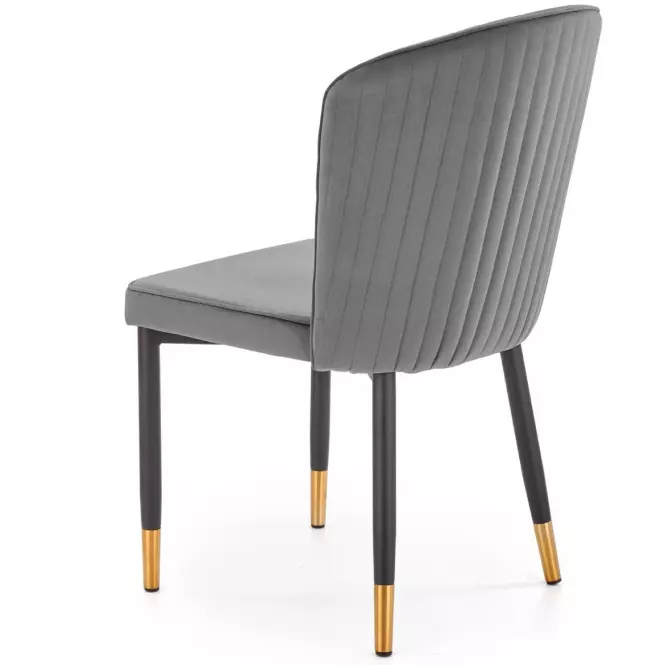 Stolička K446 Velvet/Kov Šedá