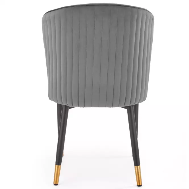 Stolička K446 Velvet/Kov Šedá