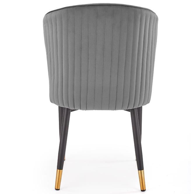 Stolička K446 Velvet/Kov Šedá